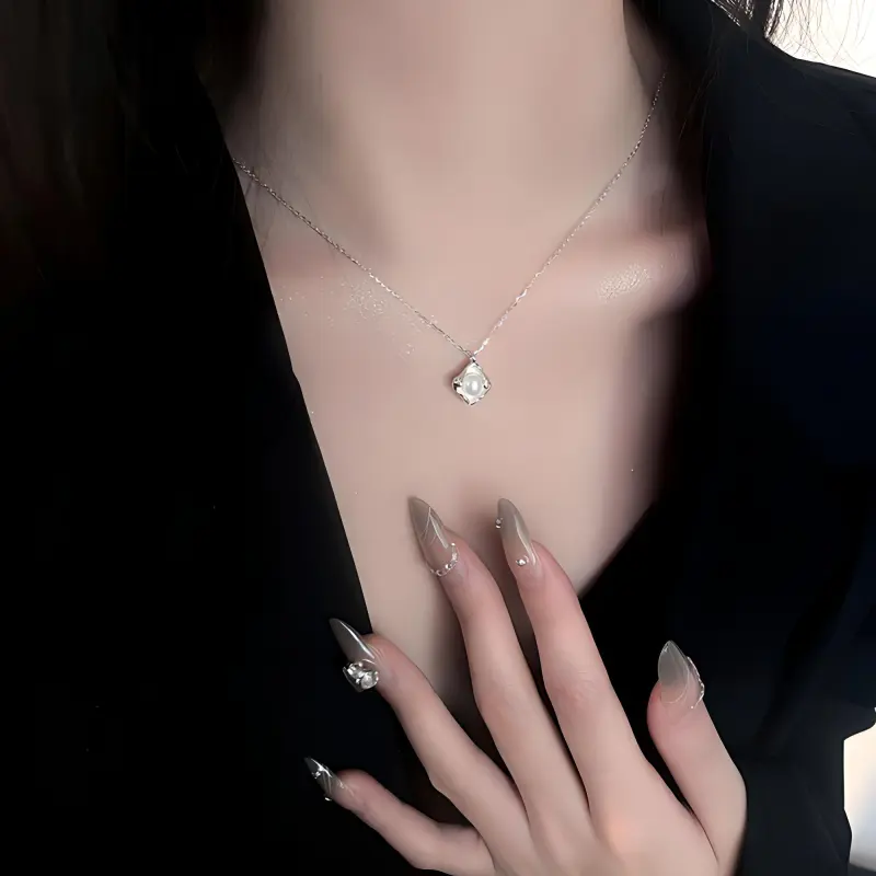 ADHORA S925 Silver Freshwater Pearl Necklaces Women's-1