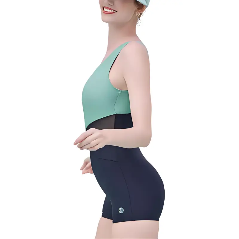 ZOKE One piece Swimsuit Women's Black Gray Green Embossed-1