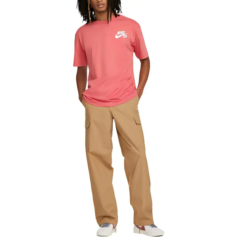 Nike T-Shirts Men Orange Red-2
