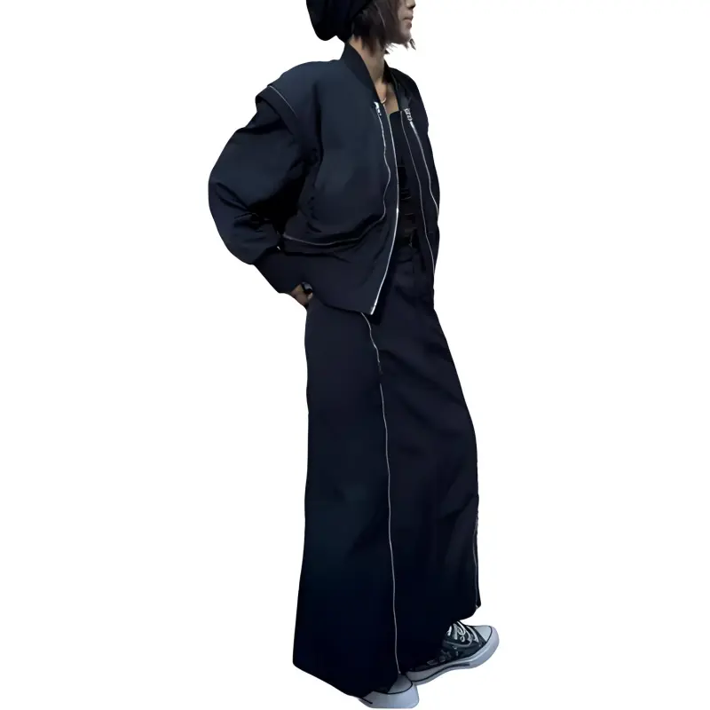 Converse Casual Long Skirts Women's Black-2