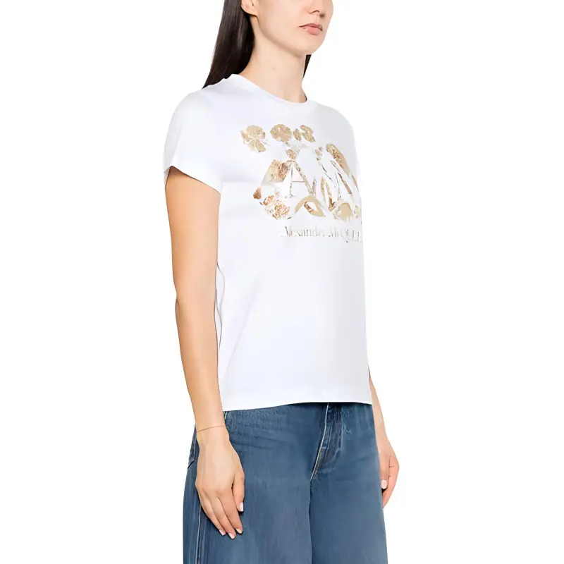 Alexander McQueen Dutch Flower Logo Creewneck T Shirt-2