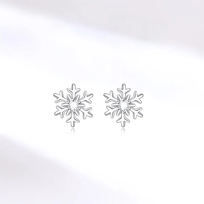 KING TAI SANG 999 Fine Silver Stud Earrings Women's-2
