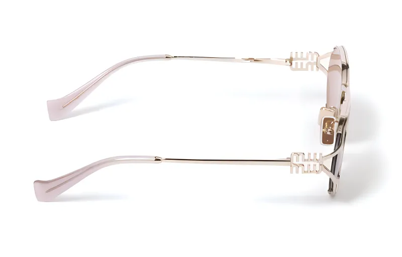 MIU MIU Eyewear Logo Oval frame Sunglasses-3