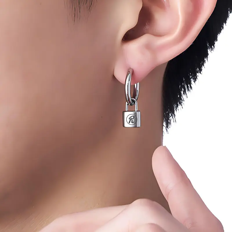 TRIDENT Titanium Steel Earrings Unisex-1