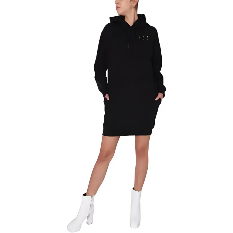 Mcq Hoodie Dress 'Darkest Black'-2