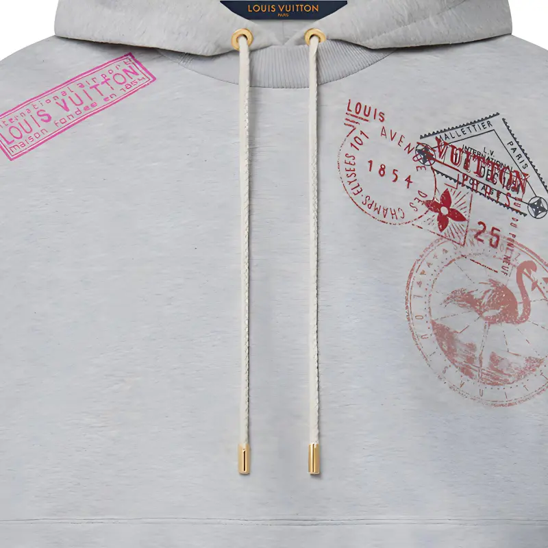 LOUIS VUITTON Travel Stamp Cropped Hoodie-3