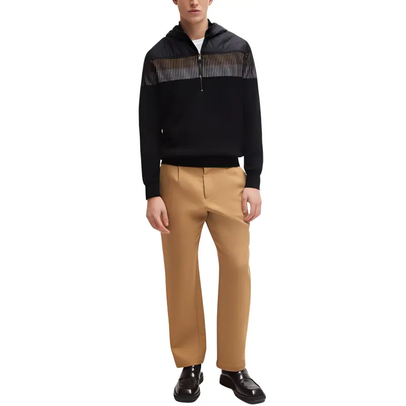 Boss Half zip Knitted Hoodie-1
