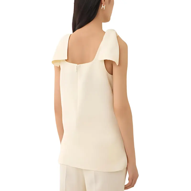 Chloé Bow Strapped Square Neck Tank Top-2