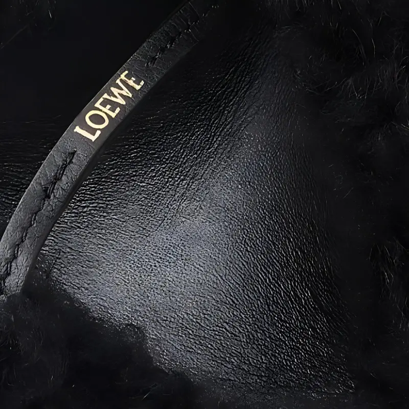 LOEWE Shearling Bag Accessories Women's Black-2
