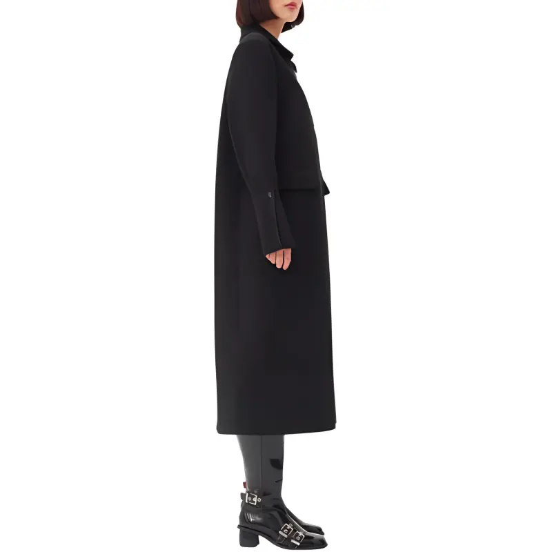 GANNI Bonded Crepe Coat-3
