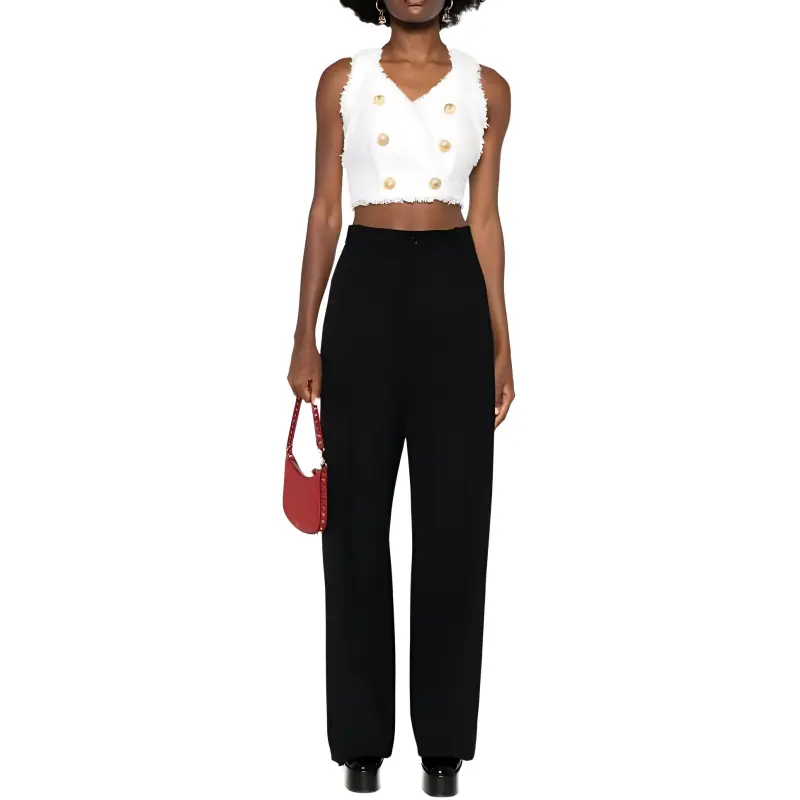 Balmain Logo embossed Buttons Top-1