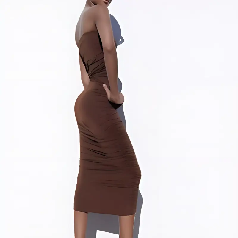 ZARA Sleeveless Dresses Women's Chocolate-4