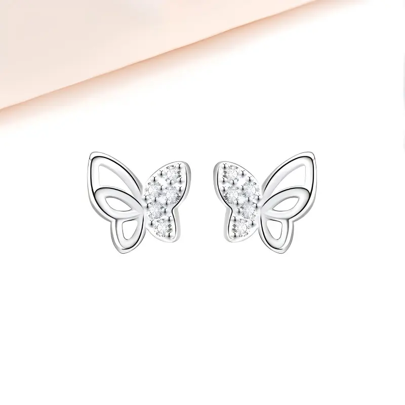 MIDNIGHT MOMENT S999 Silver Stud Earrings Women's-2