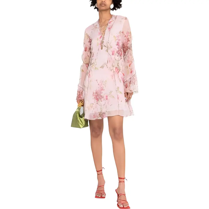 Blumarine Long Sleeved Dresses Women's Pink-1