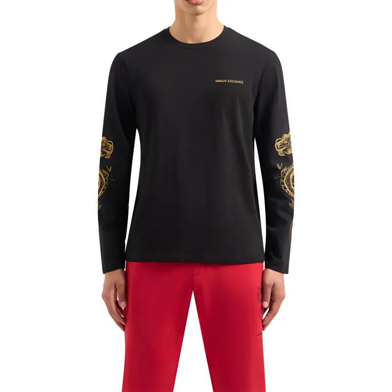ARMANI EXCHANGE SS24 Sweatshirt Men's Black-2
