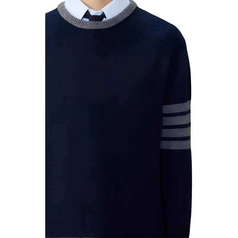 THOM BROWNE 4 Bar Striped Crewneck Jumper-3