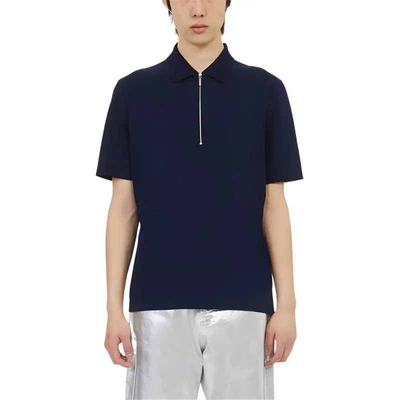 Ferragamo Half Zipped Short Sleeved Polo Shirt-3