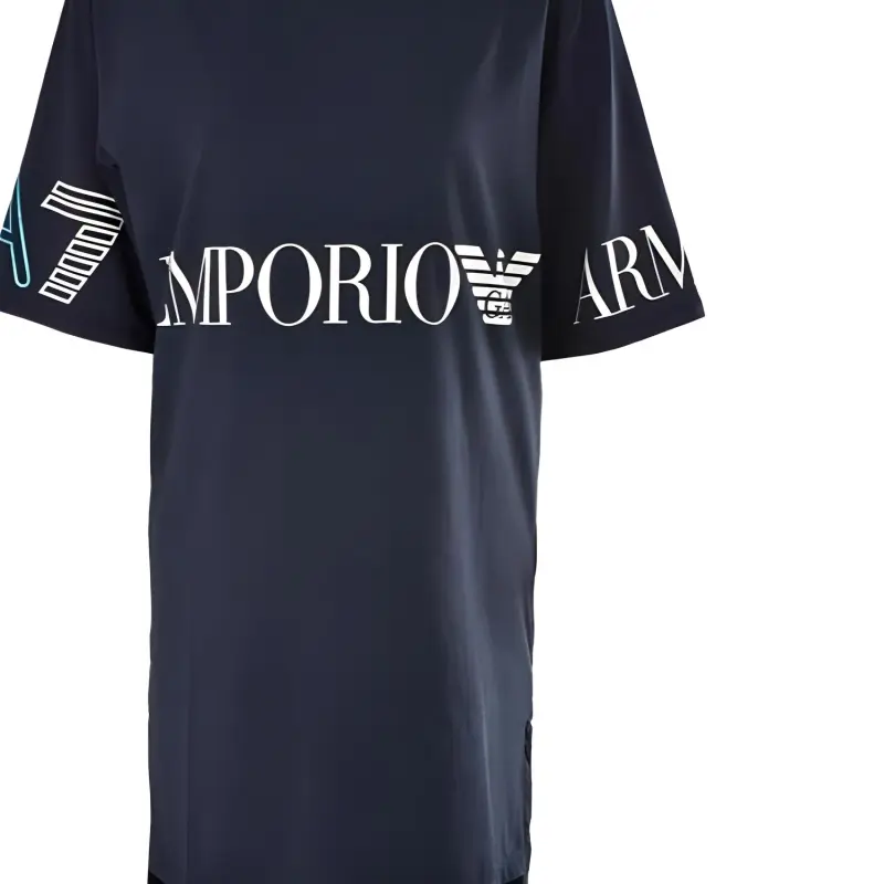 EMPORIO ARMANI Short Sleeved Dresses Women's Dark Blue-4