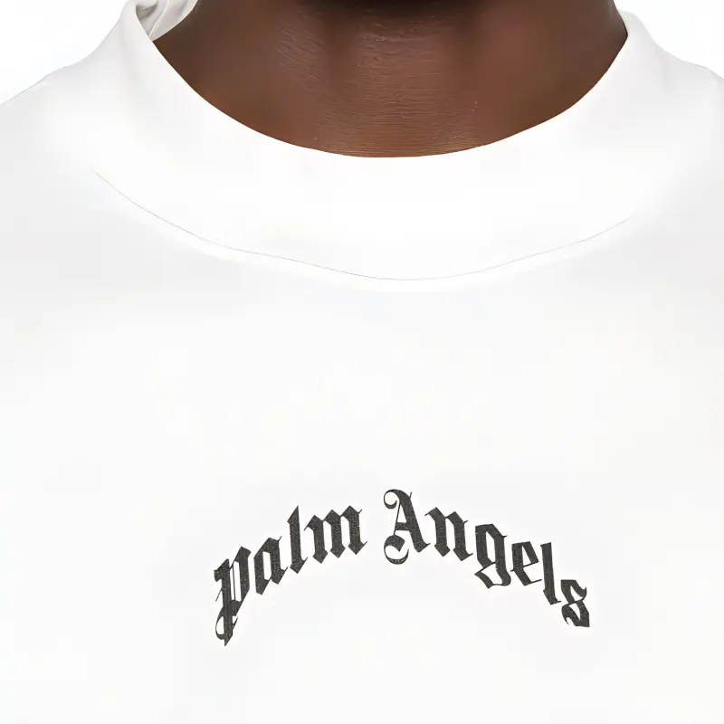 PALM ANGELS Curved Logo Crewneck Sweatshirt-4