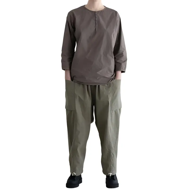 GARAGE Casual Pants Unisex Khaki-1