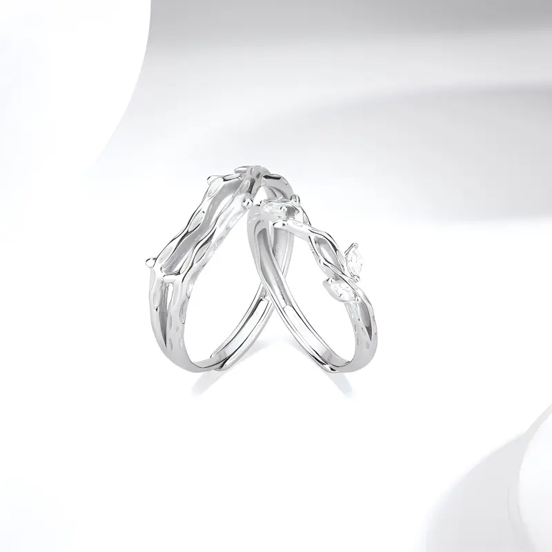 GLOIRE S999 Fine Silver Rings Unisex Exquisite Luxury Niche Design Advanced Touch Romantic Date Anniversary Gift-1