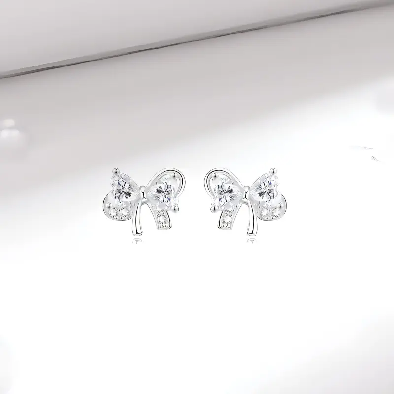 KING TAI SANG 999 Fine Silver Stud Earrings Women's-3