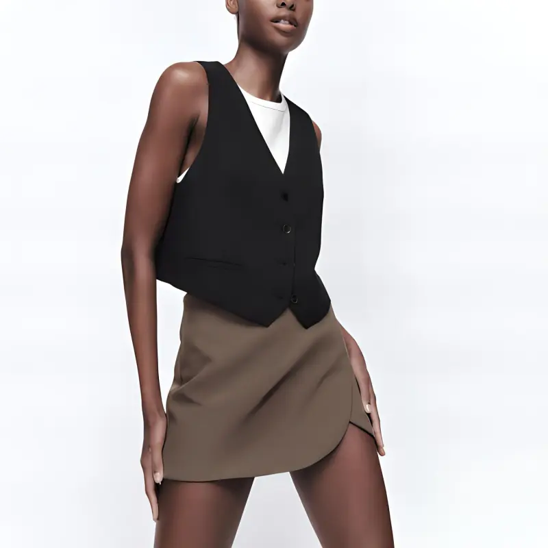 ZARA Casual Shorts Women's Dark Taupe-3
