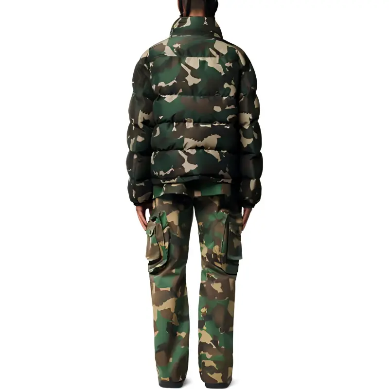 HERON PRESTON Camouflage Printed High-Neck Padded Jacket-3