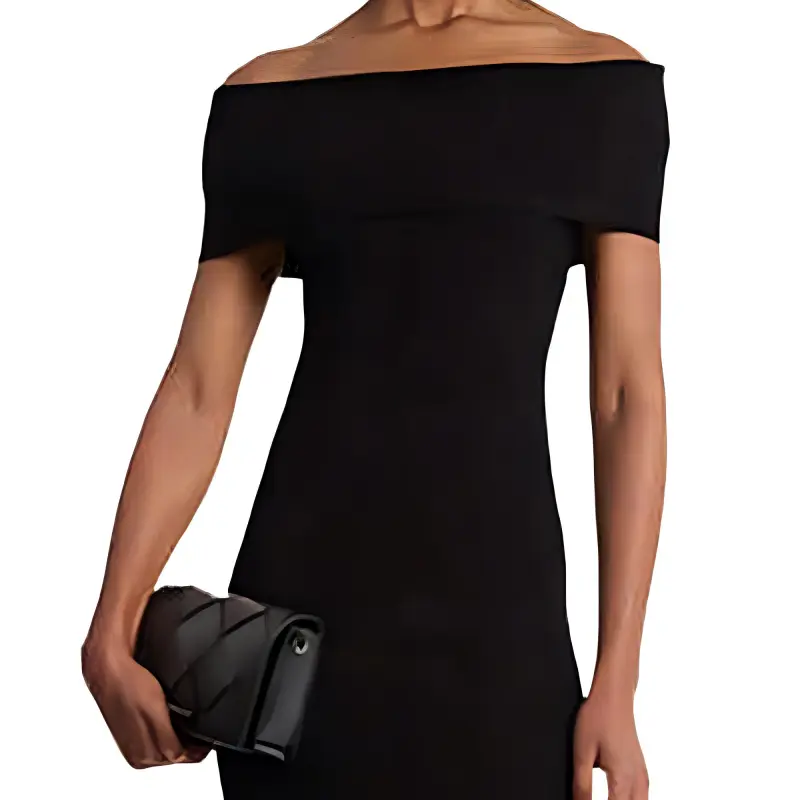 MICHAEL KORS Stretch Knit Over-The-Shoulder Dress-2