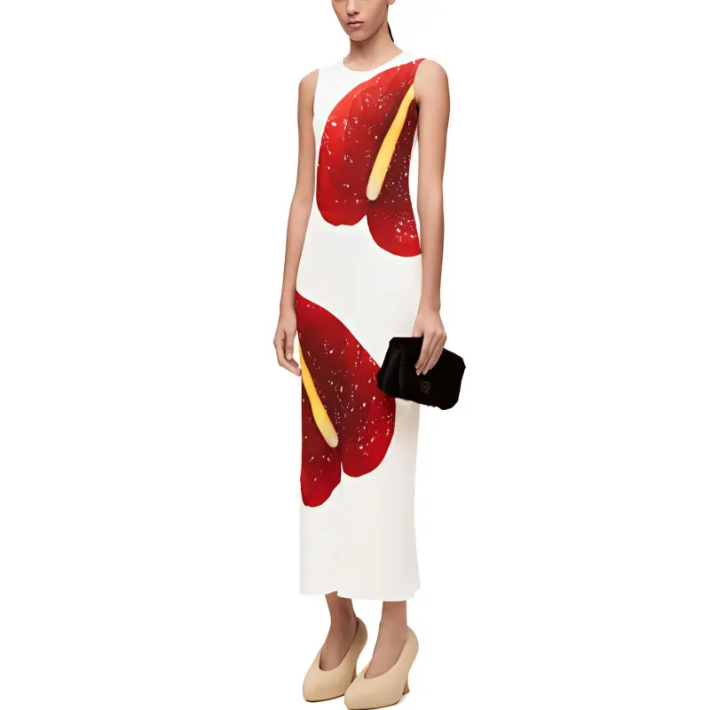 LOEWE Sleeveless Dresses Women's White-3
