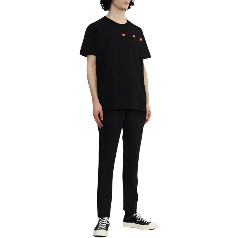CDG Play T Shirts Men Black-2