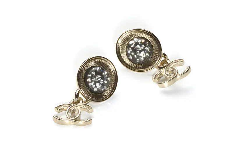 CHANEL Earrings Women's Gold-1