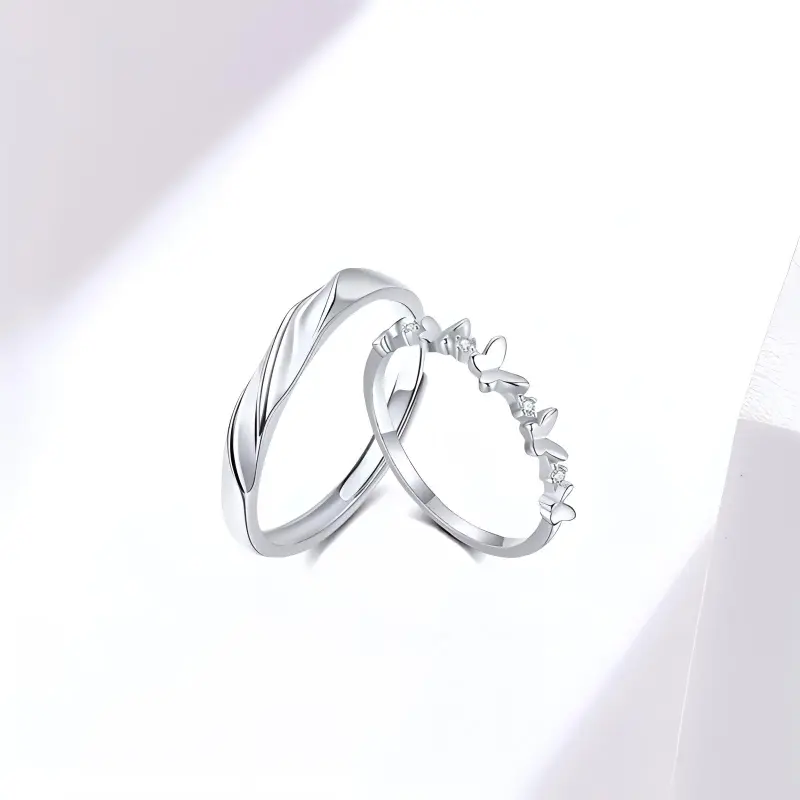 CHINA GOLD 999 Fine Silver Rings Unisex-1