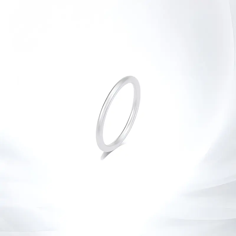 GLOIRE S925 Silver Rings Unisex Gentle Elegance Minimalist Style Fashion Pinky Ring Versatile Commuter Style-2
