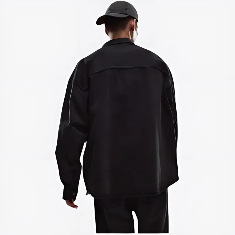 H&M Denim Jackets Men Black-1