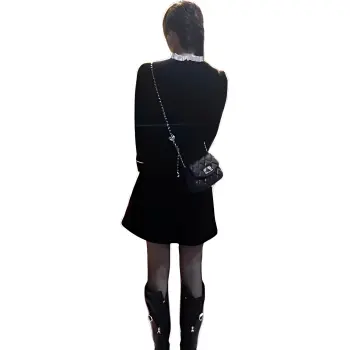 PLAY BUSH Long Sleeved Dresses Women's Black