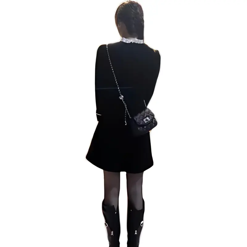 PLAY BUSH Long Sleeved Dresses Women's Black-0