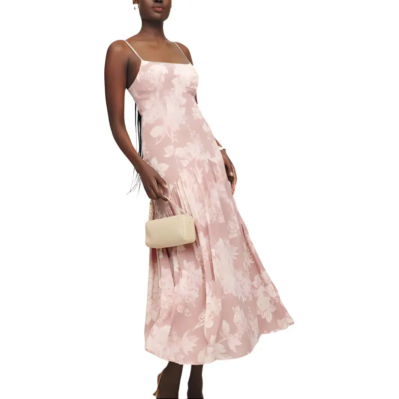 REFORMATION Catana Dress Slip Dresses Women's Pink-1