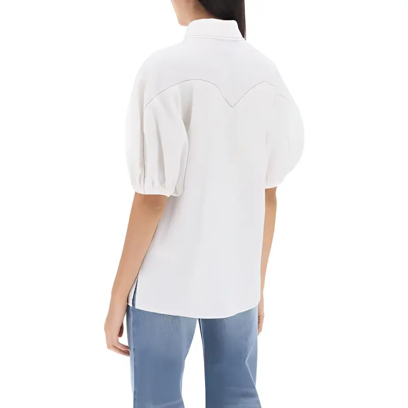 Chloé Collared Balloon Sleeved Blouse-4