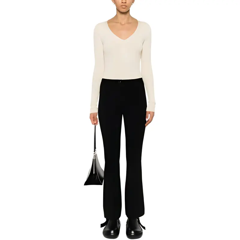 THEORY Fine ribbed V neck Jumper-1