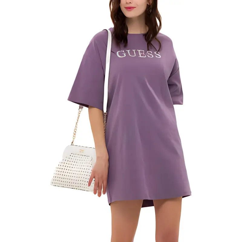 GUESS Short-Sleeved Dresses Women's Purple-3