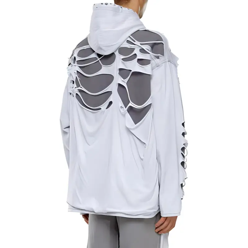 DIESEL D-Dewny-Hood-S Cut-Out Detailed Shirt-3