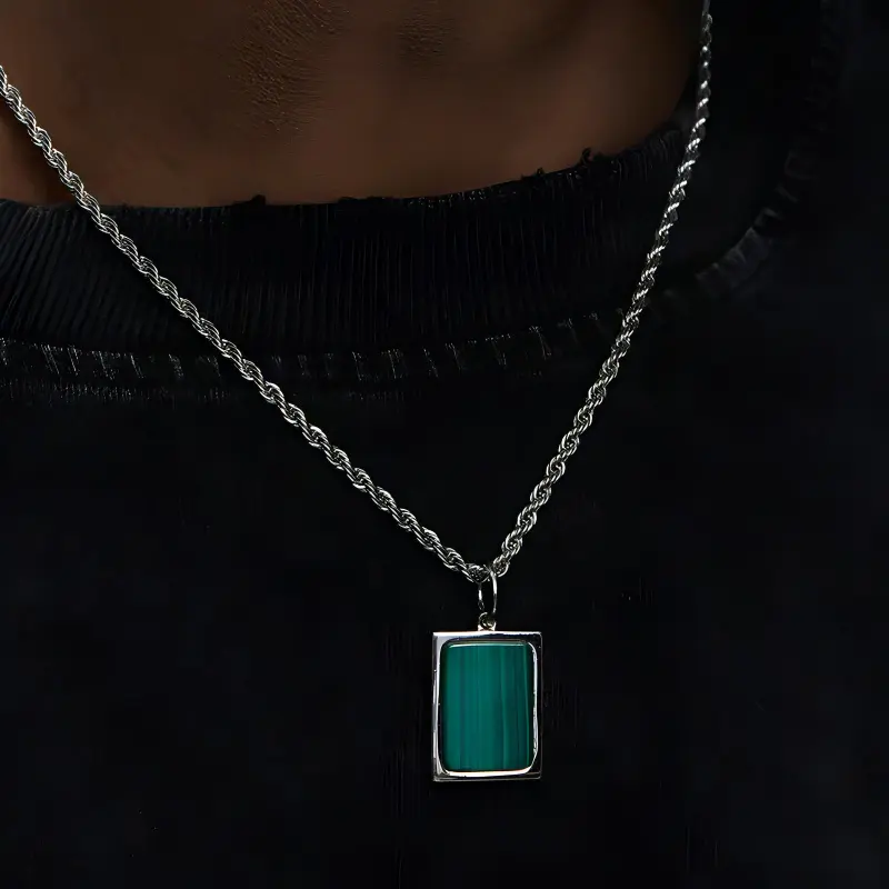 LUXTA Malachite Jade Necklaces Unisex-3