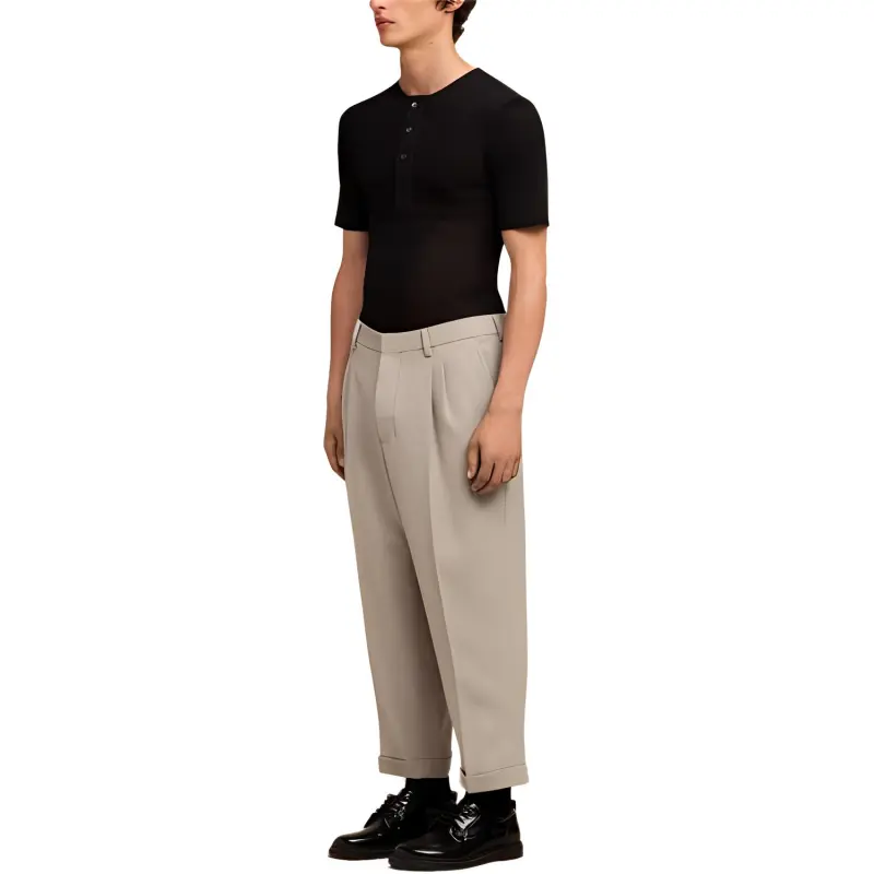 AMIPARIS Paris Pleat Detailed Tapered Trousers-3