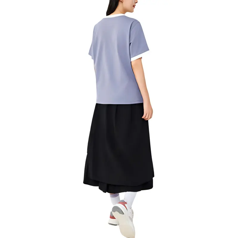 Anta T Shirt Women's Dusty Purple Blue-3
