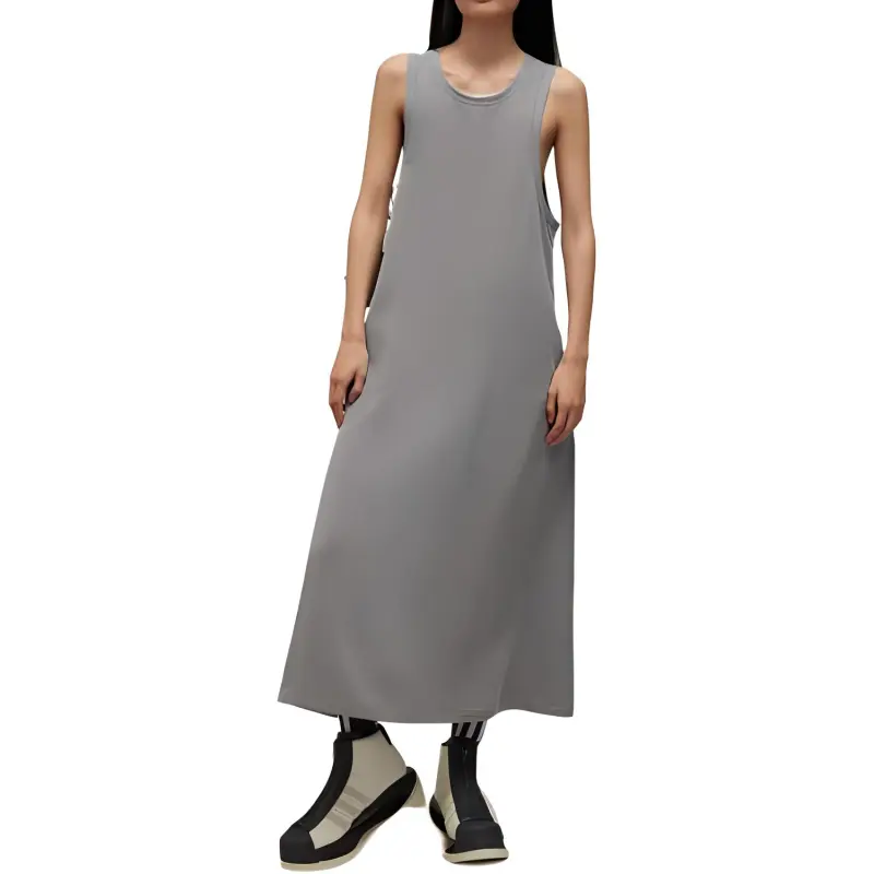 Adidas Sleeveless Dress Women's Gray-2