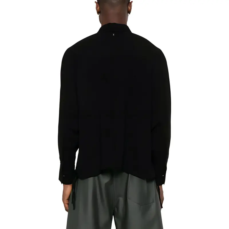 Ami Paris Long sleeve Twill Polo Shirt-1