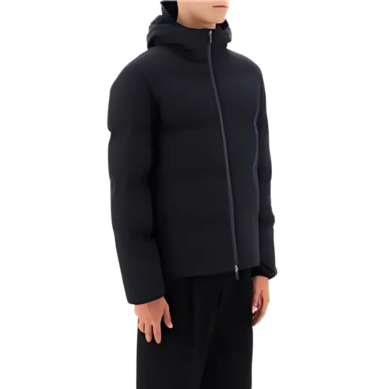 HERNO Zip Up Hooded Down Jacket-1
