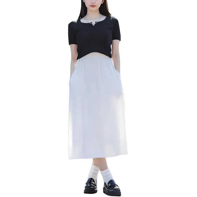 UNIQLO Short-Sleeved Dresses Women's White-2
