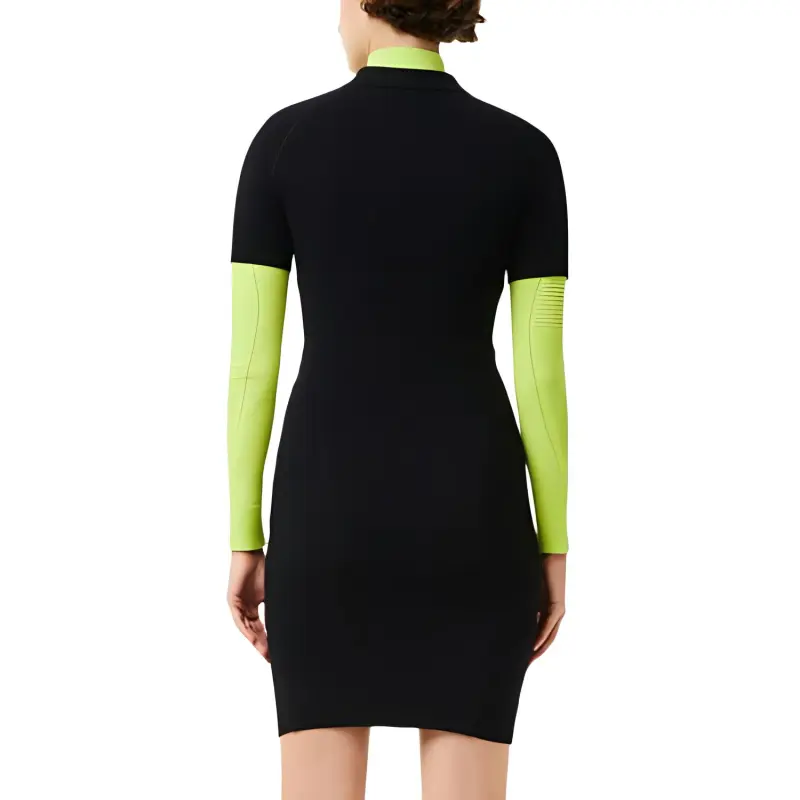 LACOSTE Short-Sleeved Dresses Women's Black-3